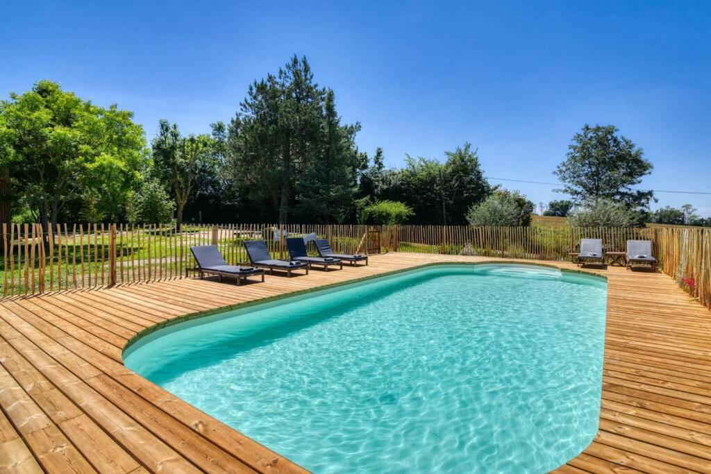Chalet De Charme Avec Piscine Villa Aurade Ngoại thất bức ảnh